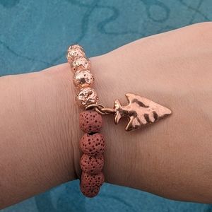 Lave Rock Erimish Bracelet with Arrowhead charm.